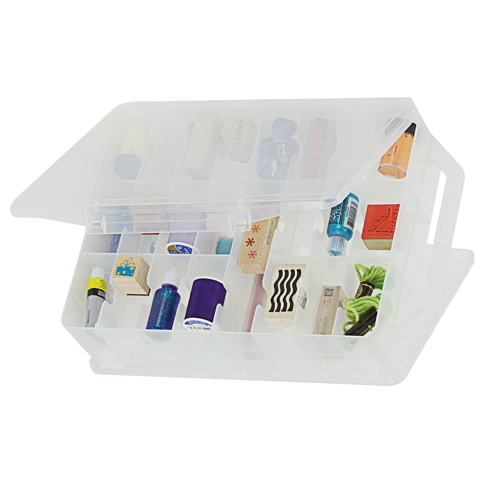 Double Sided Thread & Parts Box by Creative options in Clear | Michaels
